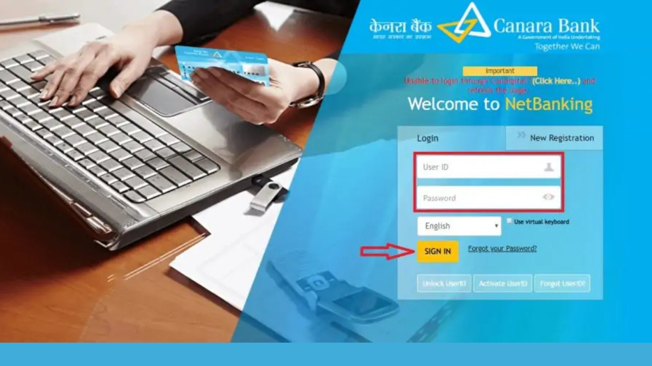Canara Bank Net Banking Login Process